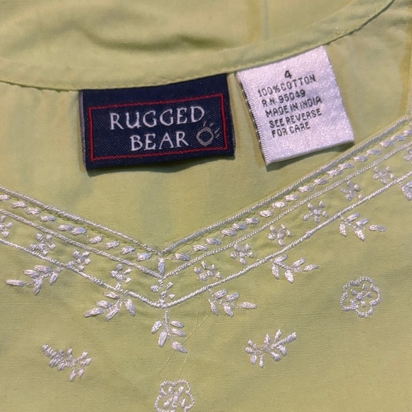 RUGGED BEAR NWOT GIRLS TOP SHIRT BOUTIQUE FALL COTTON SUMMER TOPS WINTER SIZE 4 - Picture 2 of 6